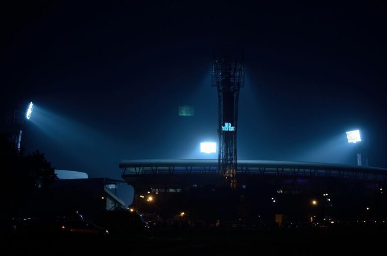 Commercial lighting at a sporting arena