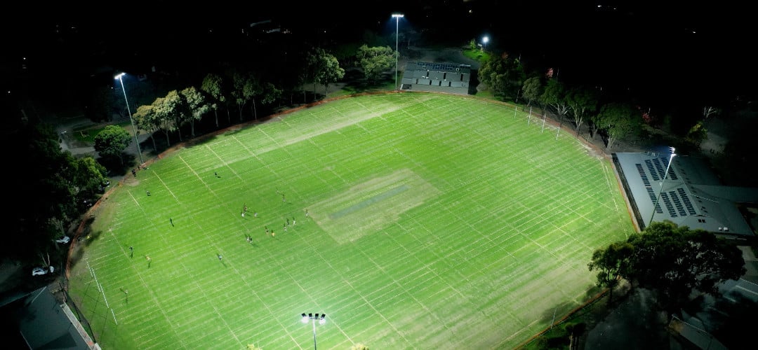LED lighting at football field.